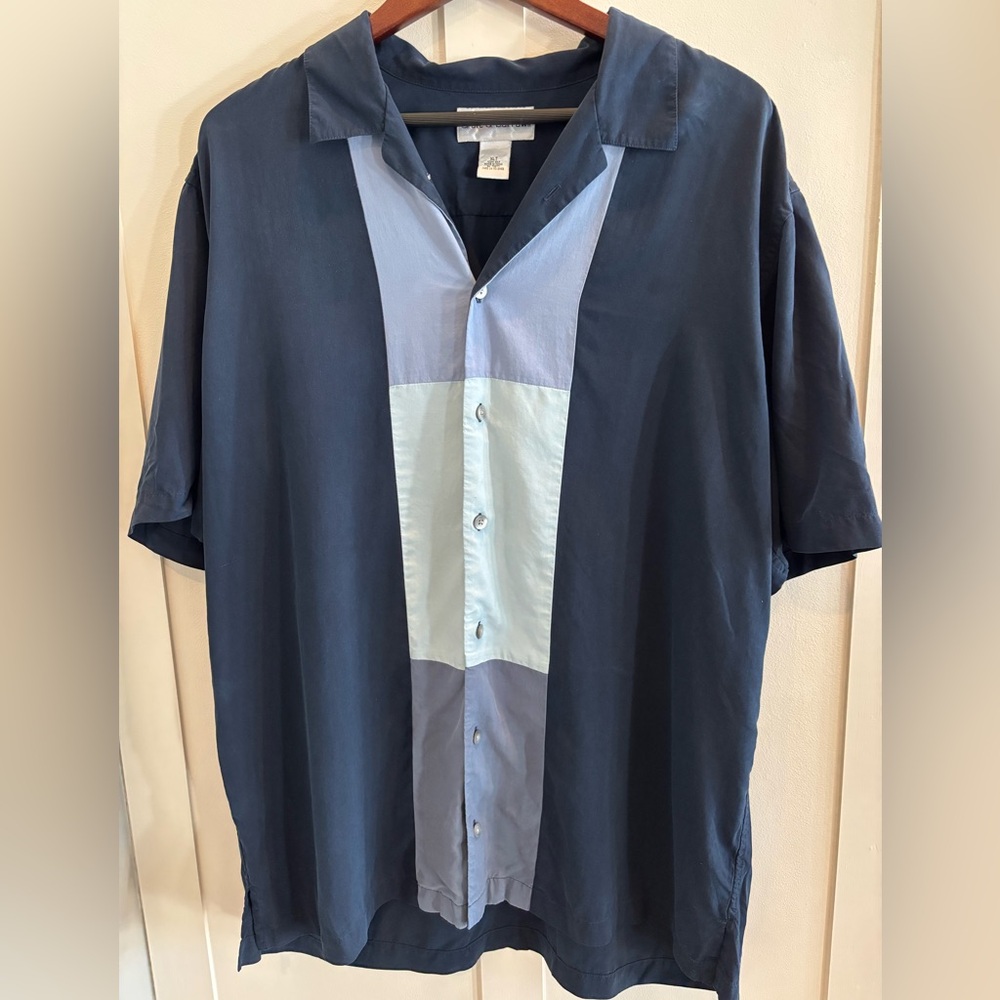 Croft & Barrow Men’s Vintage 100% Silk Short Sleeve Button Up